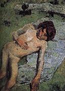 Paul Gauguin Brittany nude juvenile France oil painting artist